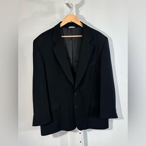CHIAVARI Made in Italy Black Wool Blazer Classic Tailored 44R